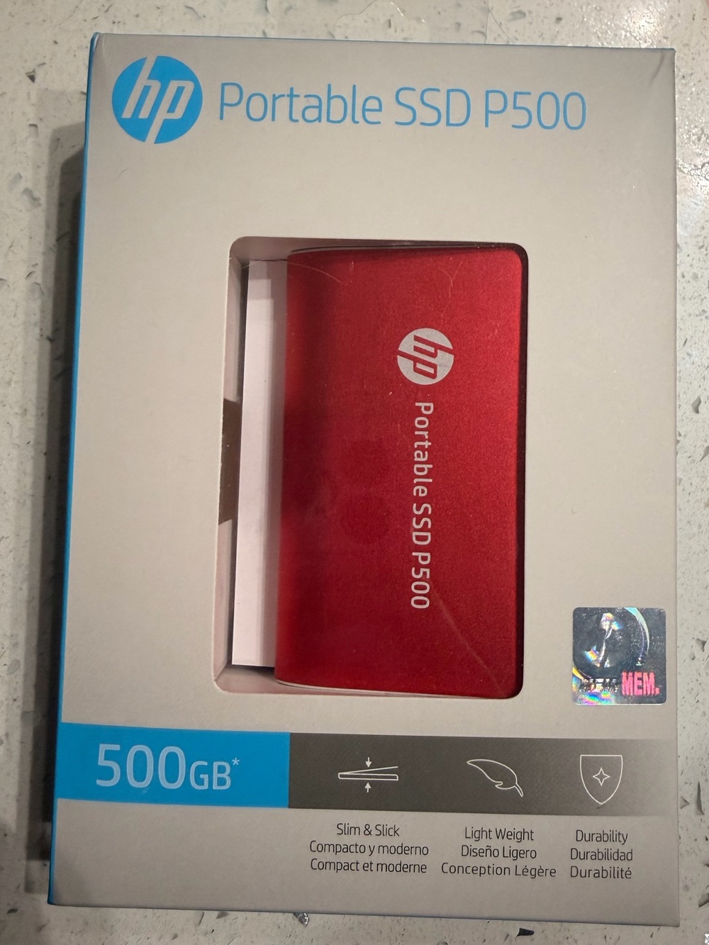 HP Portable SSD P500 Red External Drive 500GB